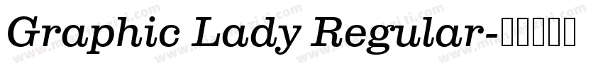Graphic Lady Regular字体转换